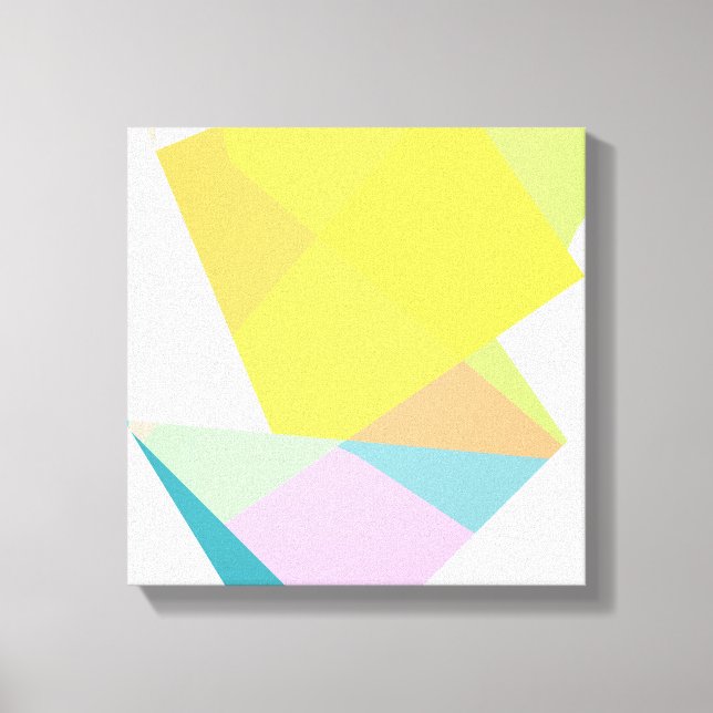 modern geometric abstract colourful art canvas print (Front)