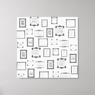 Modern Geometric Abstract Daily Fun Framed Quotes Canvas Print