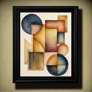 Modern Geometric Abstract Design 4:5 Poster