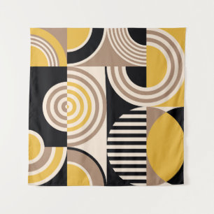 Modern geometric, abstract vintage pattern tapestry