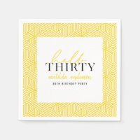 Modern geometric and script 30th birthday party