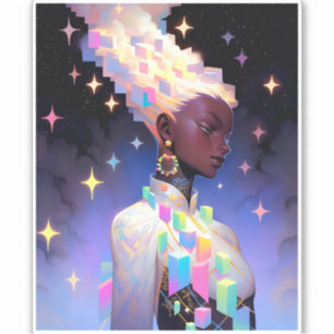 Modern Geometric Anime Girl