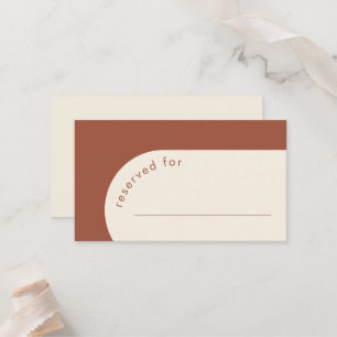 Modern Geometric Arch Terracotta Wedding Escort Place Card