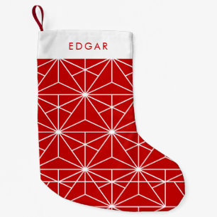 Modern geometric art deco small christmas stocking