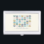 Modern Geometric Art in Earthy Pastel Personalised Business Card Holder<br><div class="desc">Modern Geometric Art in Earthy Pastel Personalised Business Card Case</div>