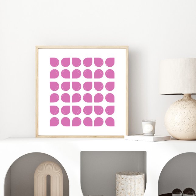 Modern Geometric Art Pattern Design in Violet Poster (Creator Uploaded)