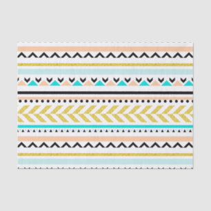 Modern Geometric Aztec Tribal Design Tissue Paper