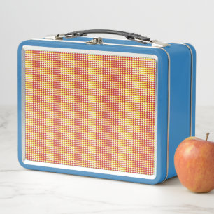 Modern Geometric Back to School Pattern Metal Lunch Box