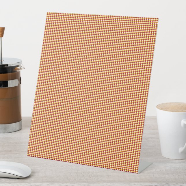 Modern Geometric Back to School Pattern Pedestal Sign (In SItu)