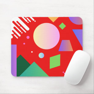 Modern geometric background in gradient colours Re Mouse Mat