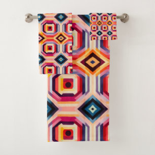 Modern Geometric Bath Towel Set
