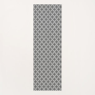 Modern Geometric Black and White Yoga Mat
