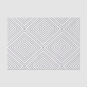 Modern Geometric Black Squares Pattern on White Co Tissue Paper