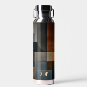 Modern Geometric Blocks - Personalised Water Bottl Bottle