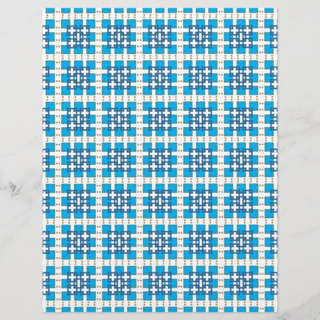 Modern geometric blue SEA squares pattern (Front)