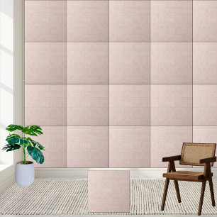 Modern Geometric Blush Pink Ceramic Tile 