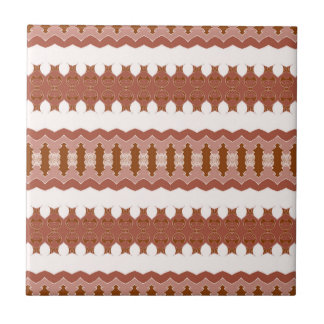 Modern Geometric Brown Terracotta Pattern Tile