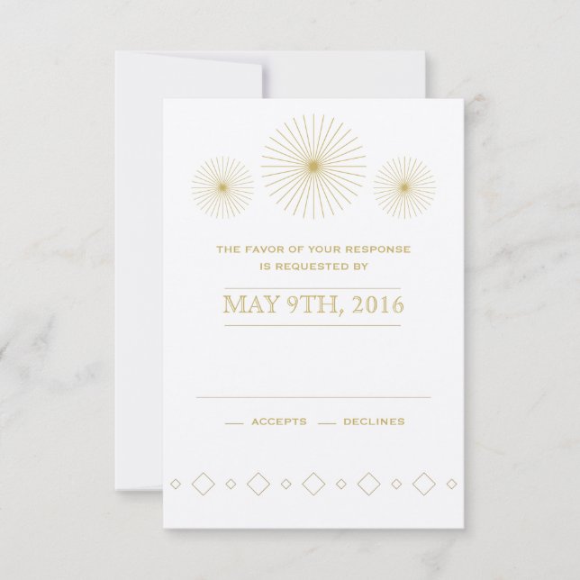 Modern Geometric Burst Response Card (Front)