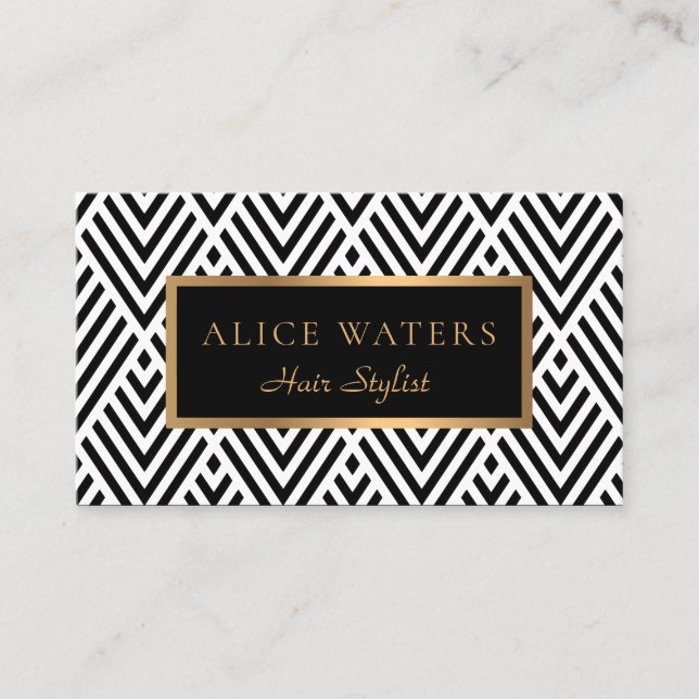 Modern geometric business card (Front)
