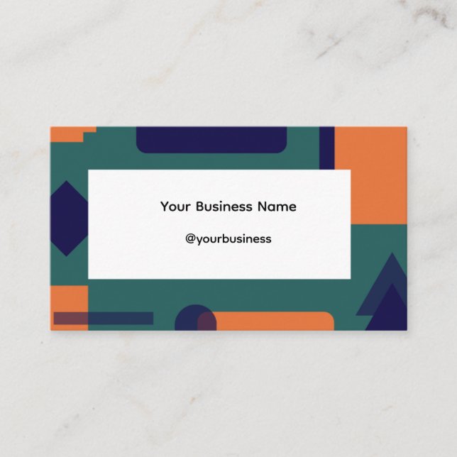 Modern Geometric Business Card (Front)