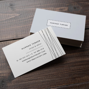 Modern Geometric Business Cards   Black & White