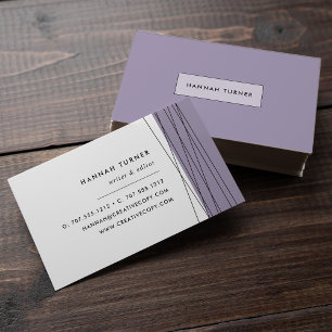 Modern Geometric Business Cards   Grey Lilac