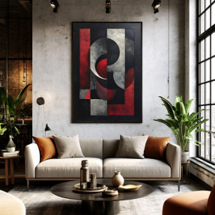 Modern Geometric Chaos Canvas Print