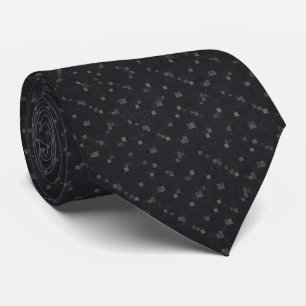 Modern Geometric Charcoal Grey Tie