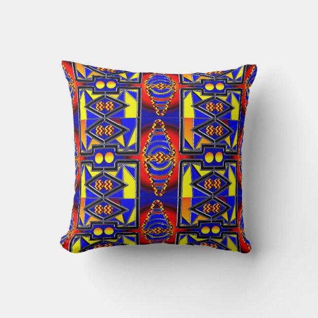 Modern Geometric Charm:  Cushion (Front)