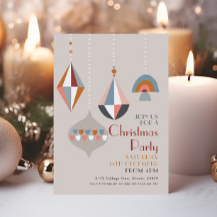 Modern Geometric Christmas Party Invitation
