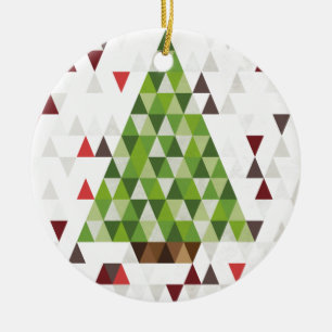 Modern Geometric Christmas Tree Art Ceramic Tree Decoration