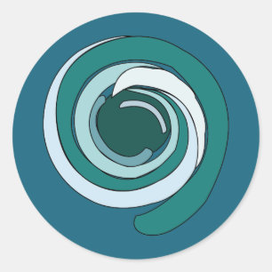 Modern Geometric Circle Classic Round Sticker