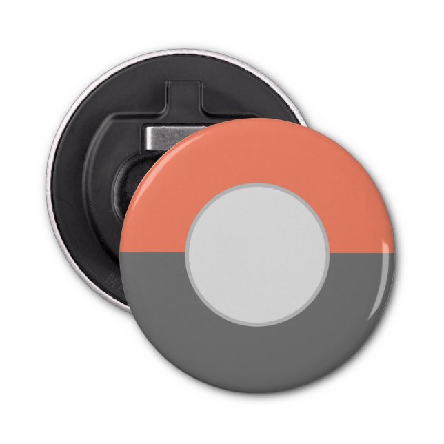 Modern Geometric Circle Halves Bottle Opener (Front)