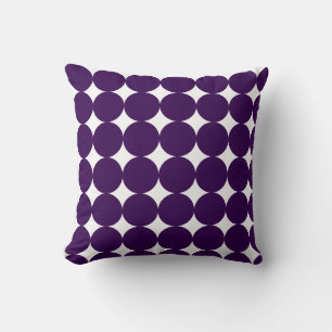 Modern Geometric Circle Pattern Throw Pillow – Tea