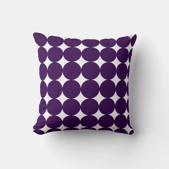 Modern Geometric Circle Pattern Throw Pillow – Tea (Front)