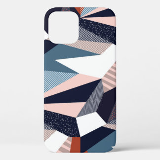 Modern geometric collage, seamless pattern. iPhone 12 case