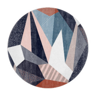 Modern geometric collage, seamless pattern. cutting board