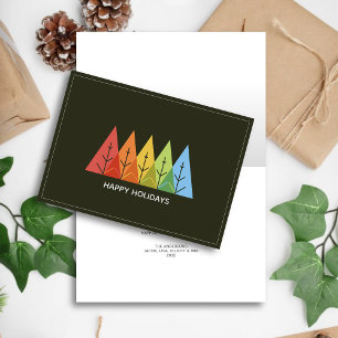 Modern Geometric Colour Overlapping Christmas Holiday Card