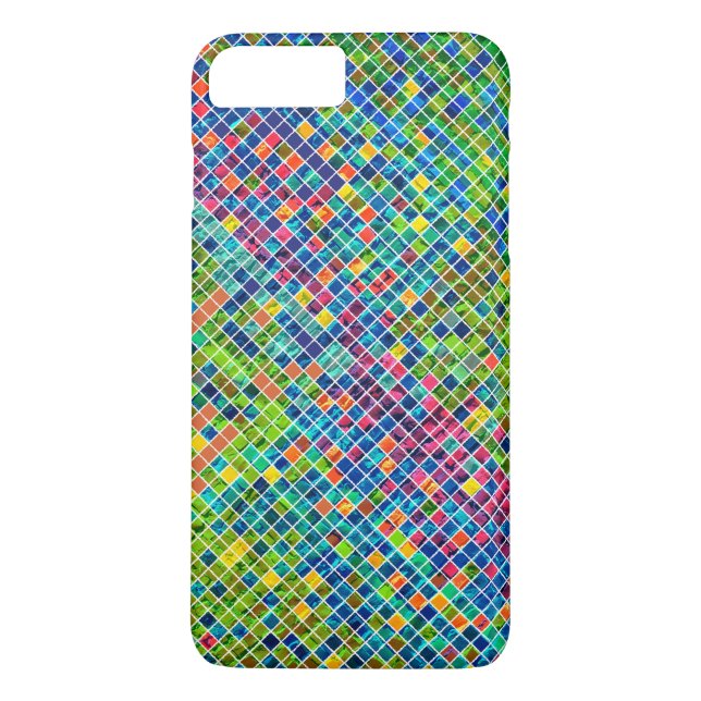 Modern Geometric Colourful Mosaic Pattern Case-Mate iPhone Case (Back)
