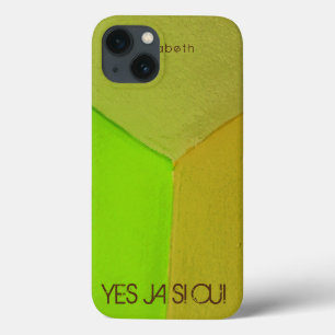 Modern Geometric Configurative Photo with any Text iPhone 13 Case
