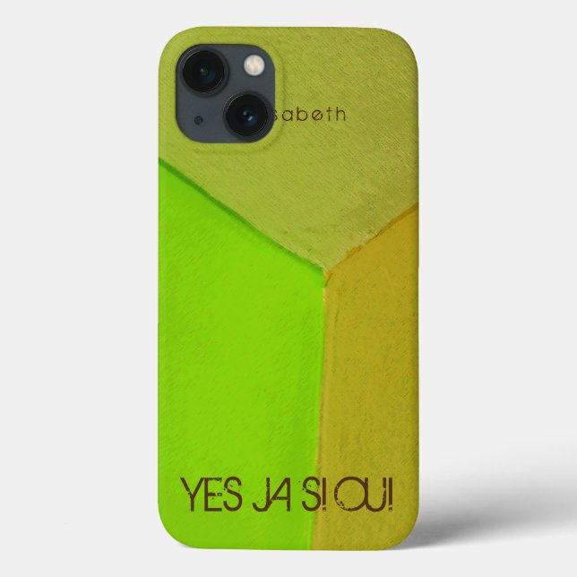 Modern Geometric Configurative Photo with any Text Case-Mate iPhone Case (Back)