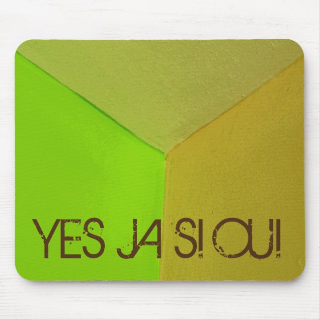 Modern Geometric Configurative Photo with any Text Mouse Mat (Front)