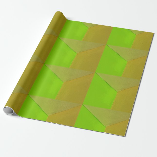Modern Geometric Configurative Photo Wrapping Paper (Unrolled)