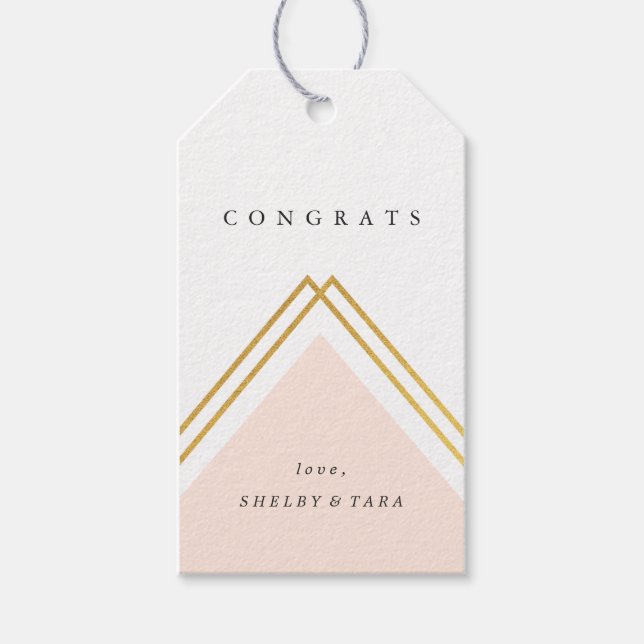 Modern Geometric Congrats Gift Tags (Front)