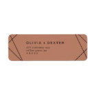 Modern Geometric | Copper Return Address Label