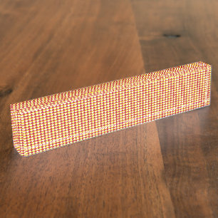 Modern Geometric Corporate Pattern Nameplate