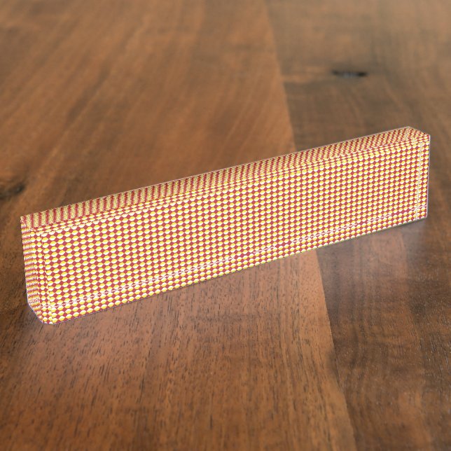Modern Geometric Corporate Pattern Nameplate (Side)