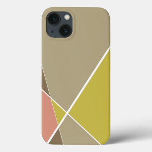 Modern Geometric Criss Cross Lines Blush Case