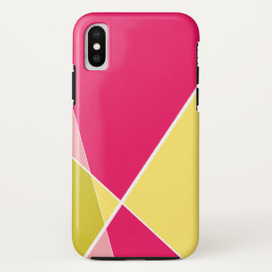 Modern Geometric Criss Cross Lines Fuchsia Case
