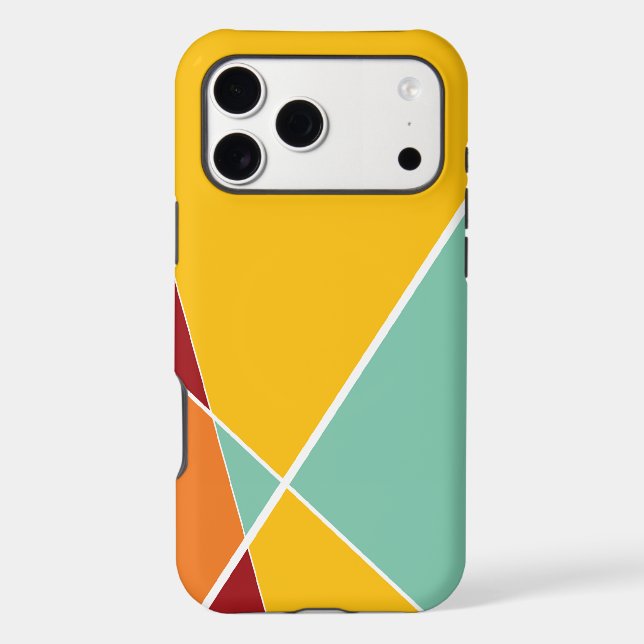 Modern Geometric Criss Cross Tropical Colour Block (Back)